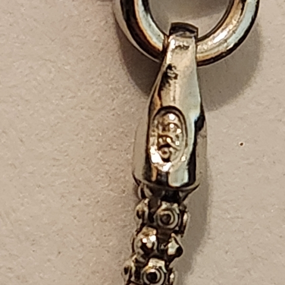 Sterling Silver Italian Popcorn Chain Cross Heart Pendant Necklace - Picture 10 of 11